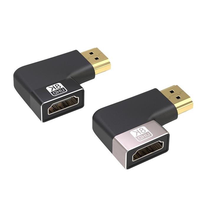 PremiumCord 8K Adaptér spojka HDMI A - HDMI A, F/M, do úhlu 90° - pravá