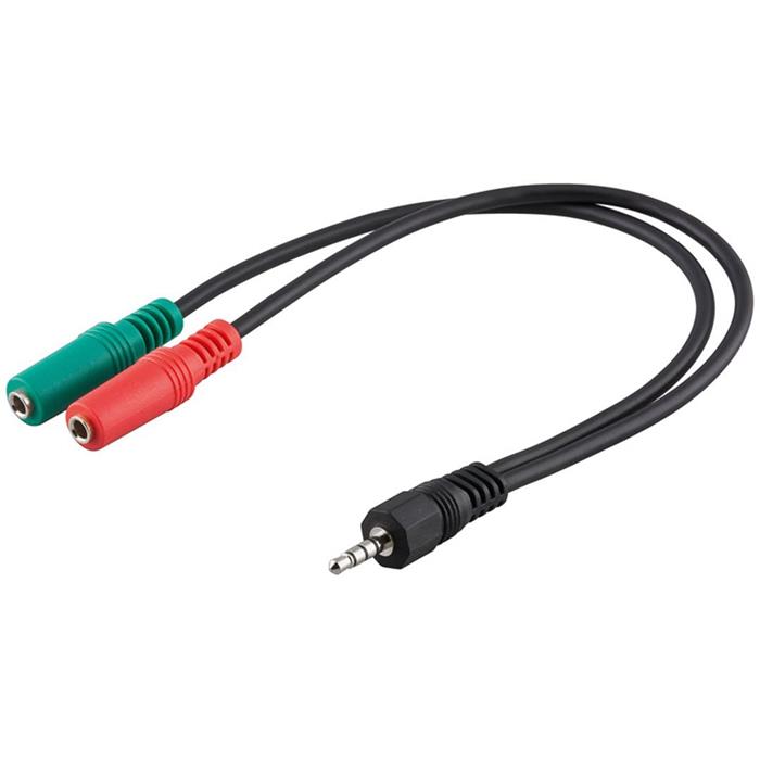 PremiumCord Adaptér 4pin 3,5mm - 2x stereo 3,5mm M/2xF