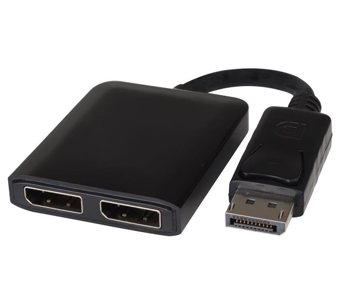 PremiumCord adaptér DisplayPort - 2x DisplayPort, MST,rozšíření+zrcadlení+2 obrazy