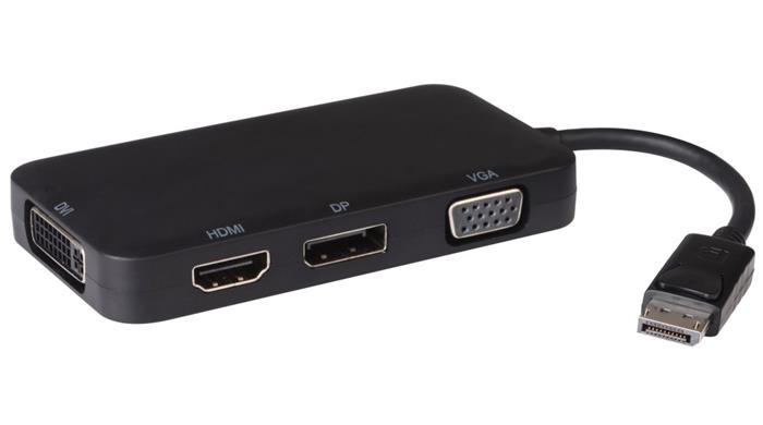 PremiumCord adaptér DisplayPort - DP + HDMI + DVI + VGA