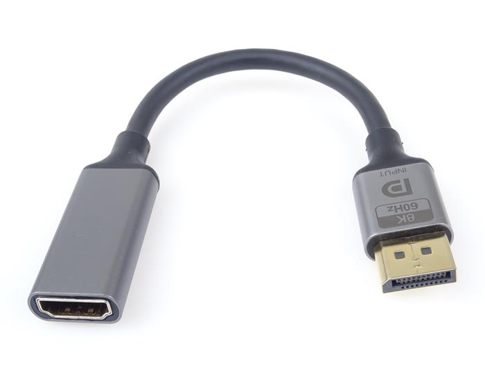 PremiumCord adaptér DisplayPort -> HDMI, 8K@60Hz, 20cm, pozlacené konektory