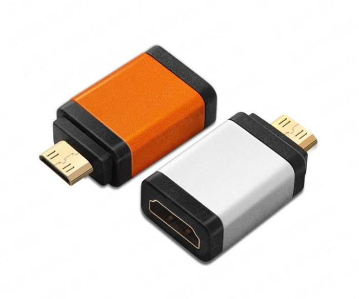 PremiumCord Adapter HDMI Typ A samice - mini HDMI Typ C samec, oranžová