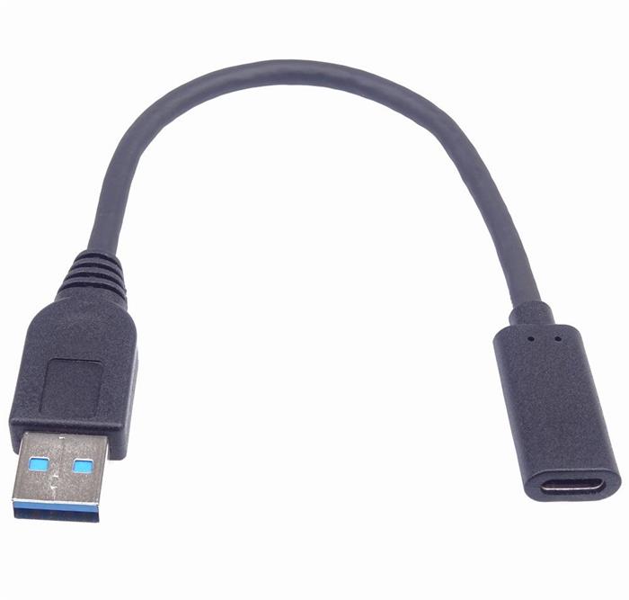 PremiumCord Adaptér kabelový USB 3.0 A male -> USB-C female, 20cm