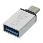 PremiumCord Adaptér USB-C - USB 3.0/female, OTG, stříbrná
