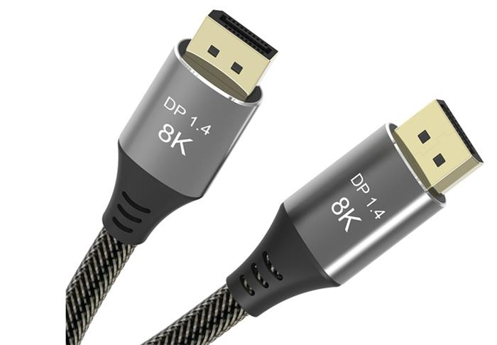 PremiumCord DisplayPort 1.4 kabel, kovové a zlacené konektory, 1.5m