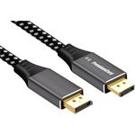 PremiumCord DisplayPort 1.4 kabel, kovové a zlacené konektory, 1,5m