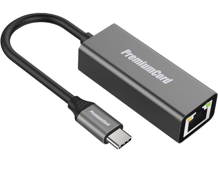 PremiumCord externí gigabitová síťová karta, AX88179A, USB-C