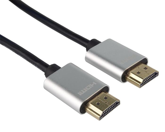 PremiumCord HDMI 1.4 kabel, A-A, M-M, 1,5m zlacené konektory, slim