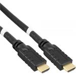 PremiumCord HDMI 2.0 propojovací kabel se zesilovačem, 25m, černý