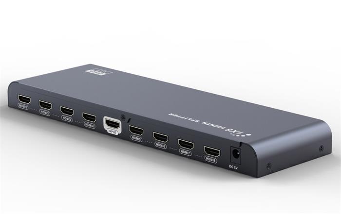 PremiumCord HDMI 2.0 splitter 1:8, černý