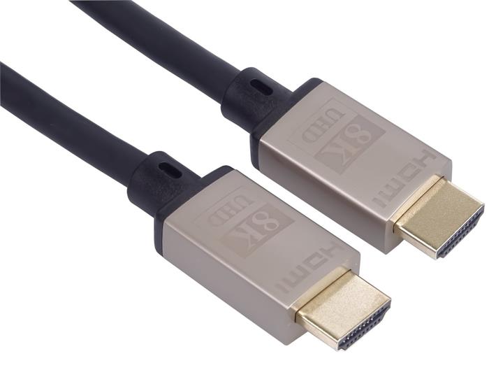 PremiumCord HDMI 2.1 kabel, kovové konektory, 0.5m