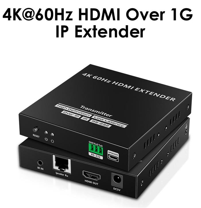 PremiumCord HDMI extender na 120m přes LAN, nekompresovaný, 4K@60Hz, přes IP