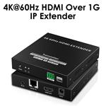 PremiumCord HDMI extender na 120m přes LAN, nekompresovaný, 4K@60Hz, přes IP