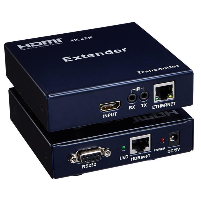 PremiumCord HDMI HDBaseT 4K extender na 100m, over IP, jeden vysílač na více přijímačů