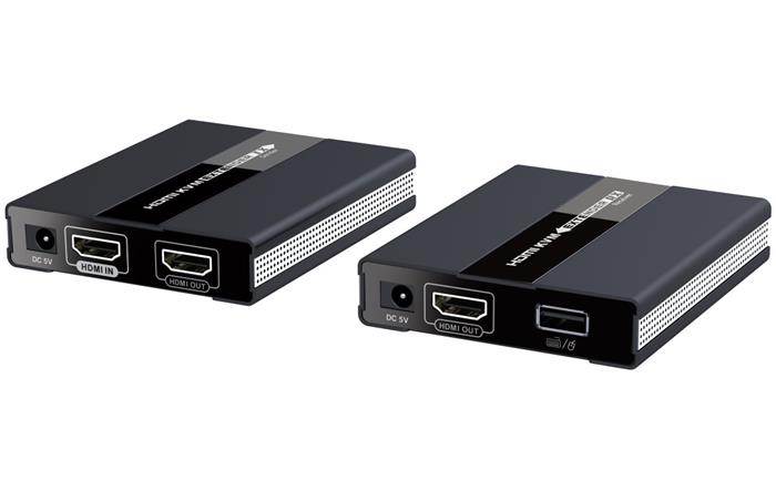 PremiumCord HDMI KVM extender s USB na 60m přes jeden kabel Cat5/6, bez zpoždění