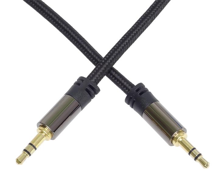 PremiumCord HQ stíněný kabel stereo Jack 3.5mm - Jack 3.5mm M/M 1,5m