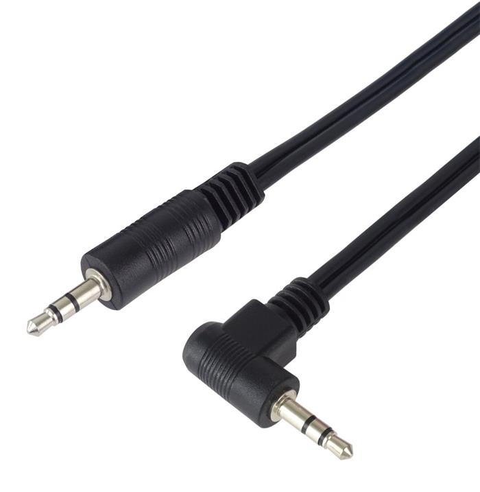 PremiumCord Kabel Jack 3.5mm - 3,5mm konektor 90° M/M 3m