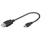 PremiumCord Kabel USB, A-B mini, 5pinů, 20cm (0.2m)