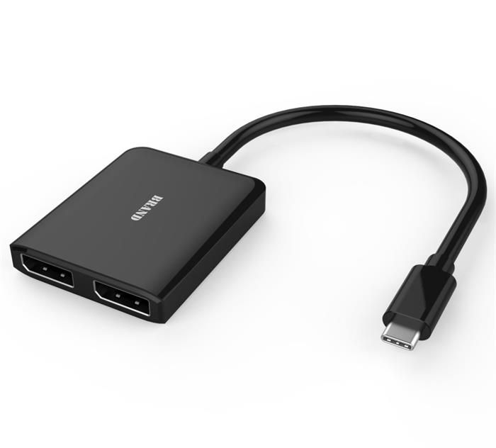 PremiumCord MST Adaptér z USB-C na 2x DisplayPort, rozšíření+zrcadlení