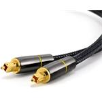 PremiumCord Optický audio kabel Toslink, OD:7mm, Gold-metal design + Nylon 1m