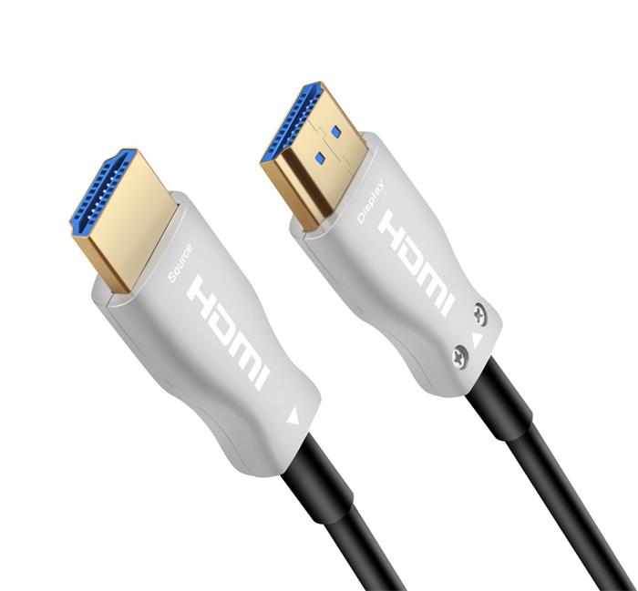 PremiumCord optický HDMI 2.0 kabel, 5m, M/M, zlacené konektory