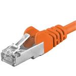 Premiumcord Patch kabel CAT6a S-FTP, RJ45-RJ45, AWG 26/7 1,5m, oranžová