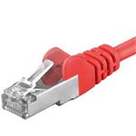 Premiumcord Patch kabel CAT6a S-FTP, RJ45-RJ45, AWG 26/7 10m, červená