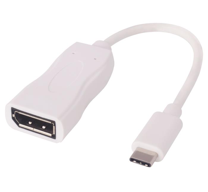 PremiumCord převodník z USB-C na DisplayPort, podpora 4K@30Hz