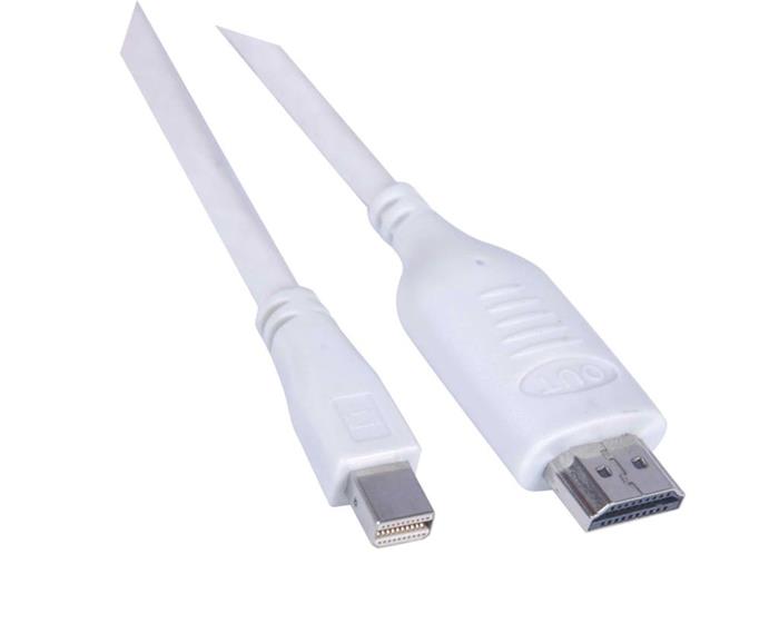 PremiumCord propojovací kabel Mini DisplayPort -> HDMI, 5m, bílý