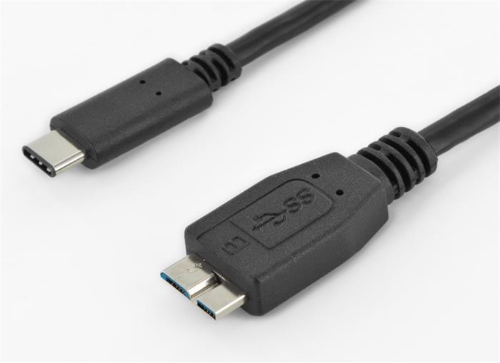 PremiumCord propojovací USB 3.0 kabel, Typ C (m) -> micro B (m), 0.6m