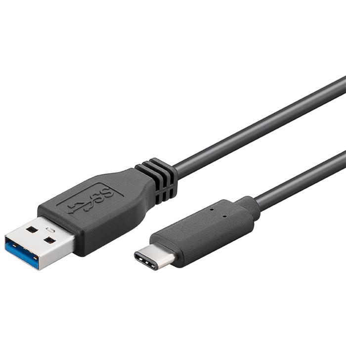 PremiumCord propojovací USB 3.0 kabel, USB-A -> USB-C, 3m, černý