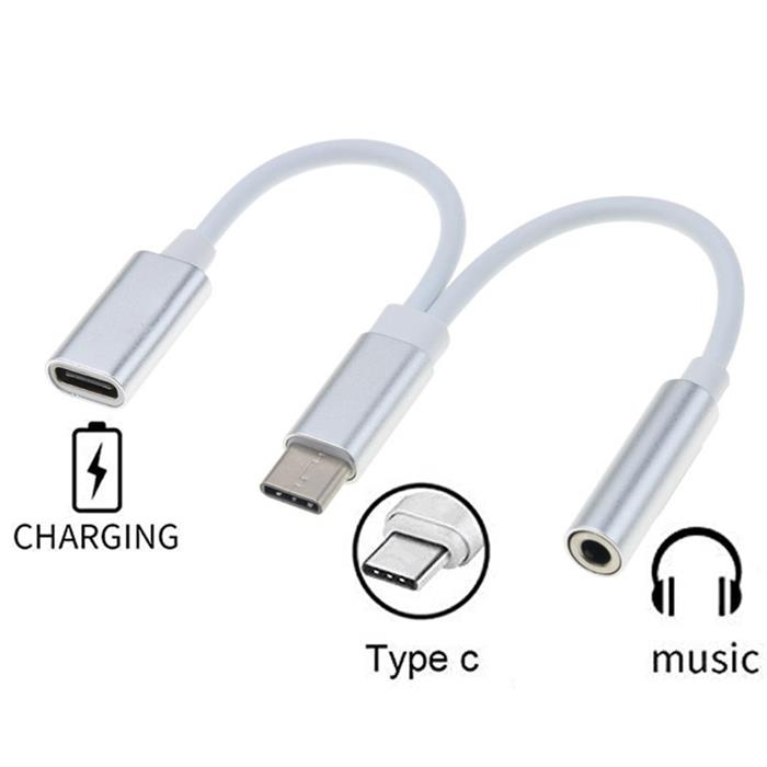 PremiumCord rozbočovač USB-C na audio jack + USB-C pro nabíjení