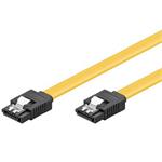 PremiumCord SATA III kabel, 1m, kovové západky, žlutý