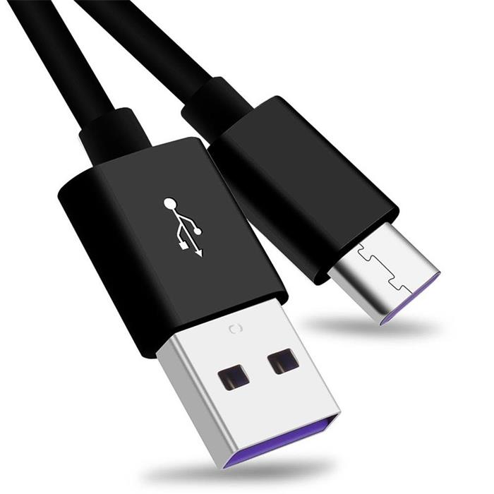 PremiumCord USB 2.0 kabel A -> C, rychlonabíjení až 5A, 1m, černý