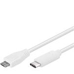PremiumCord USB 2.0 kabel, USB-C -> micro B, M/M, 1m, bílý