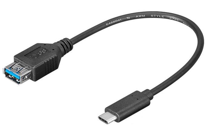 PremiumCord USB 3.0 adaptér USB-C -> USB-A female, 20cm