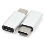 PremiumCord USB Adaptér USB-B (f) na USB-C (m), stříbrná