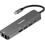 PremiumCord USB-C na HDMI + 2xUSB3.1 + PD 100W+ RJ45 10/100/1000Mbps adaptér