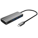 PremiumCord USB-C (USB 3.0) 3-portový hub s HDMI výstupem, hliník