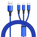 PremiumCord USB kabel 3v1 (USB-C + micro USB + Lightning), 1.2m