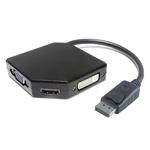 PremiumCord video adaptér DisplayPort -> HDMI + DVI + VGA, Full HD