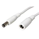 Prodlužovací napájecí kabel s konektorem 5.5x2.1mm, 3m, AWG18, bílý