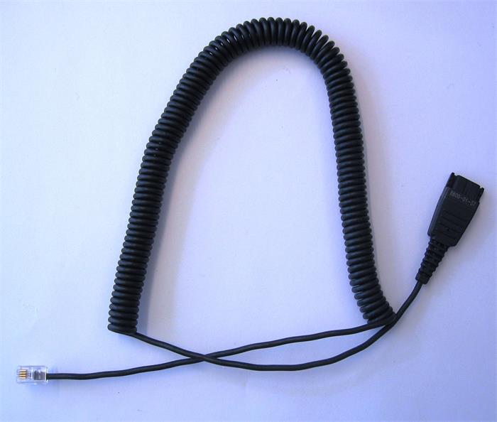 QD Cord to RJ10, coiled, 0,5 - 2m pro Cisco