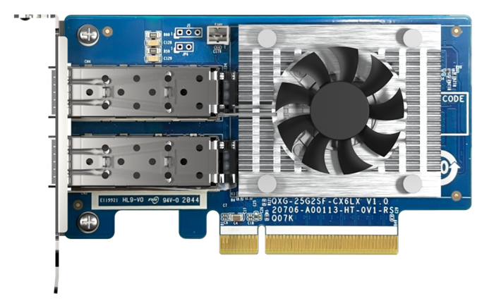 QNAP QXG-25G2SF-CX6 - 25GbE (2porty) PCIe karta; nízký profil; PCIe Gen4 x8