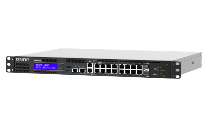 QNAP řízený switch QGD-1602P-C3758-16G (8x GbE PoE + 8x 2,5 GbE PoE + 2x 10GbE SFP+ / 16GB RAM)