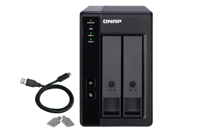 QNAP TR-002 rozšiřovací jednotka pro PC či QNAP NAS (2x SATA / 1x USB 3.1 typu C - Gen 2)