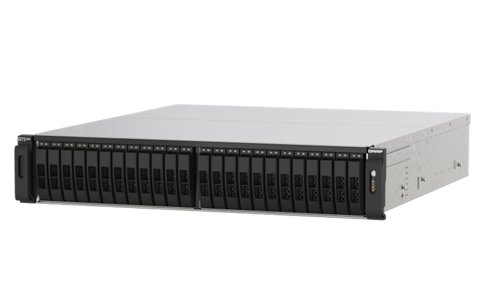 QNAP TS-h2490FU-7232P-256G (EPYC 3,2GHz, ZFS, 256GB ECC RAM, 24x 2,5" U.2, 2x 2,5GbE, 4x 25 GbE)