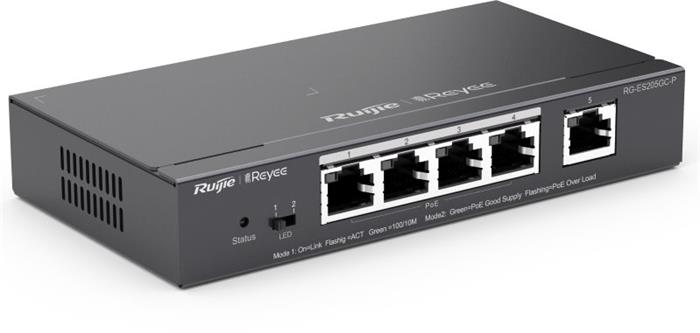 Reyee RG-ES205GC-P Smart managed PoE switch, 4x PoE