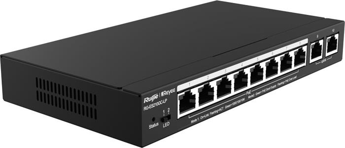 Reyee RG-ES210GC-LP Smart managed PoE switch, 8x PoE