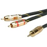 Roline Gold propojovací kabel jack 3,5M - 2x cinch(M), 5m